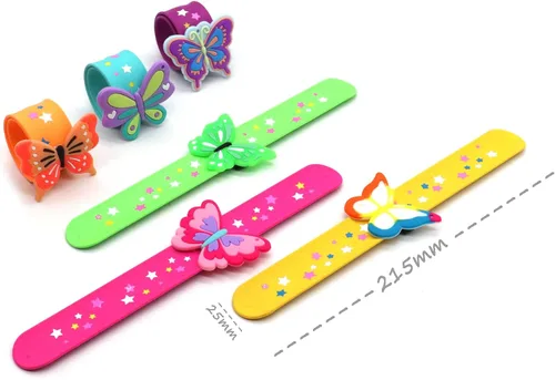 Miniatura 3 de LOCHSOEL - Pulseras de mariposa - Pulseras de silicona para adultos -Perfecto para decoraciones, regalos de cumpleaños y más (paquete de 6)