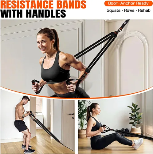 Miniatura 4 de Pull Up Assistance Bands, Resistance Bands with Handles, Heavy Duty Pull Up Bands for Home Gym, Height Adjustable Chin Up Bar Assist Bands for Arm