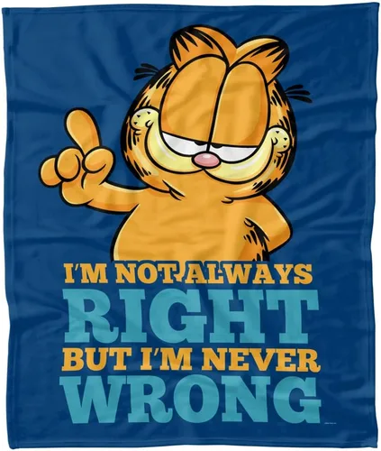 Miniatura 7 de LOGOVISION Garfield Never Ever Wrong - Manta polar de 36 x 58 pulgadas