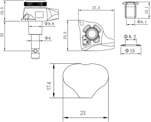 Miniatura 8 de Guyker Afinadores de bloqueo de guitarra (3L + 3R) - Juego de clavijas de afinación de cuerda de bloqueo 1:21, juego de cabezales de máquina de Cromo