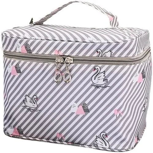 Miniatura 5 de Bolsa De Maquillaje Portátil Impermeable Para Mujer, Organizador De Artículos De Tocador De Alta Capacidad, Estuches De Cosméticos De