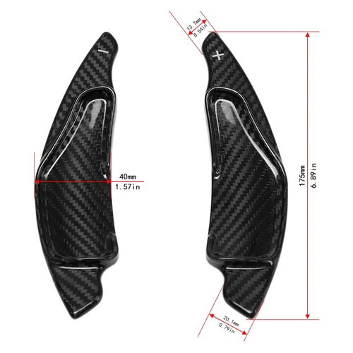 Miniatura 5 de Cubierta de fibra de carbono real para volante de palanca de cambios extendida compatible con Lexus es 2006 2007 2008 2009 2010 2011 2012 accesorios