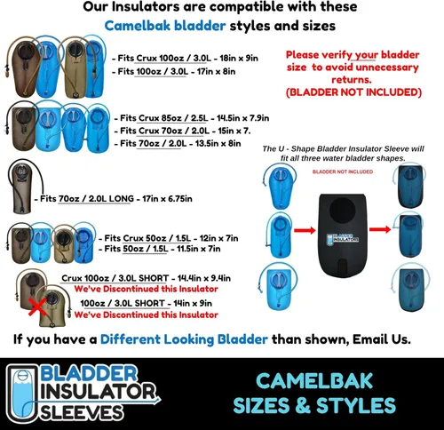 Miniatura 4 de Los aisladores de vejiga son compatibles con los depósitos de hidratación Camelbak Negro