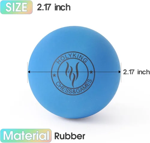 Miniatura 2 de HOLYKING Pelotas de tenis hinchables de goma de alto rebote 3 paquetes