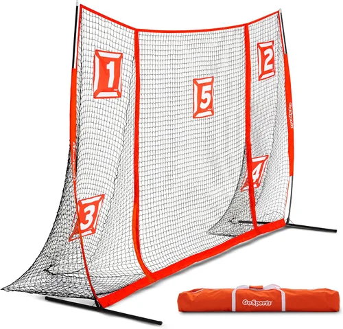 GoSports Strike Net - Portería de entrenamiento de fútbol – Entrenador de red de tiro para todos los niveles de habilidad – 12 pies x 8 pies o 18