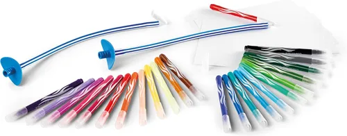 Miniatura 5 de Maped Creativ Blow Art Kit - 24 bolígrafos de punta de fieltro y 2 herramientas de aerógrafo - Kit de arte para niños