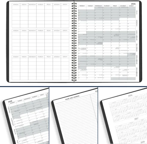 Miniatura 5 de AT-A-GLANCE Planificador 2026-2027 - Calendario académico mensual de 18 meses de julio a diciembre, 9 x 11 pulgadas, negro (7007405)