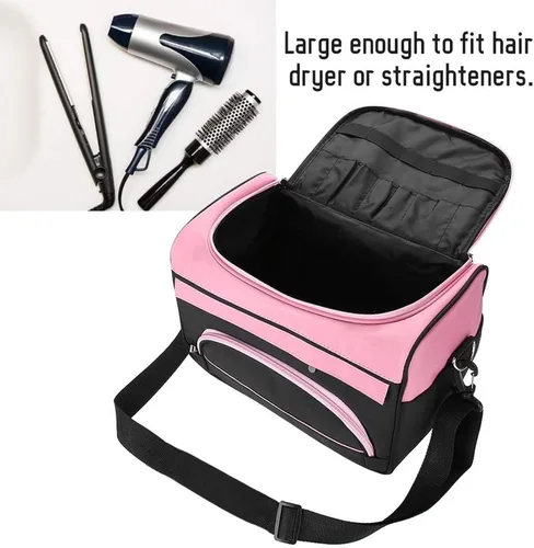 Miniatura 7 de Petyoung Bolsa de transporte de peluquería de gran capacidad con correa para el hombro, equipo de peluquería profesional, herramienta de salón