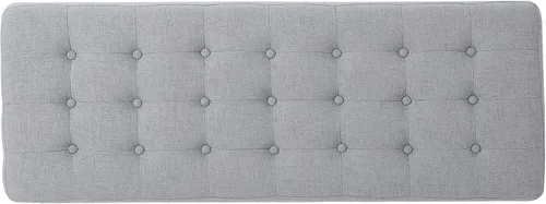 Miniatura 6 de Christopher Knight Home Banco de tela sajón, gris claro, 15.75 pulgadas de profundidad x 43.50 pulgadas de ancho x 17.00 pulgadas de alto