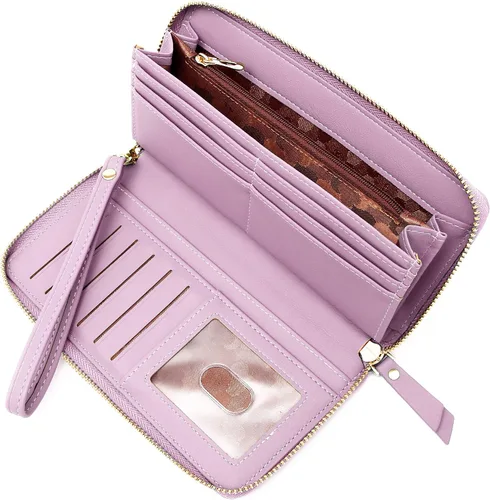 Miniatura 2 de GEEAD Custom Design Wristlet Wallets for Women PU Leather RFID Blocking Wallet