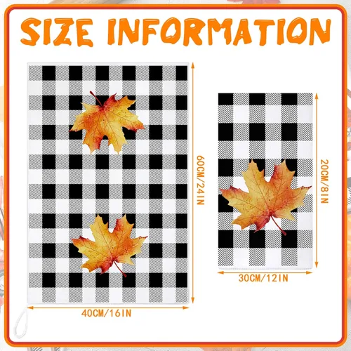 Miniatura 4 de Sratte 4 piezas de toallas de cocina de Acción de Gracias, toallas de mano de otoño 16 x 24 pulgadas, paño de cocina de calabaza, gnomo de otoño