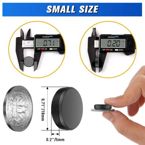 Miniatura 6 de Grtard 50 imanes de cerámica para manualidades, imanes redondos fuertes con parte trasera adhesiva, pequeños imanes redondos perfectos
