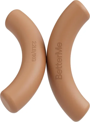 BetterMe - Mancuernas Sculpt – Par de pesas de mano de neopreno de 2.2 libras – Pesas antideslizantes de agarre suave para mujeres – Mancuernas Moca