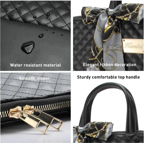 Miniatura 2 de Bolso para portátil de 15.6 pulgadas para mujer - Bolso para computador con funda para laptop, bandolera delgada para trabajo y viajes, de cuero PU