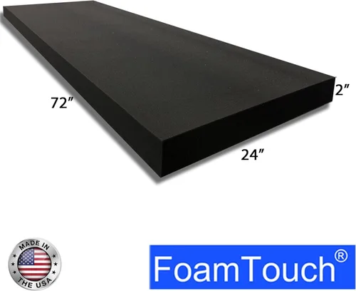 Miniatura 2 de FoamTouch Espuma de Alta Densidad Gris Carbón de 2 pulgadas de grosor x 24 pulgadas de ancho x 72 pulgadas de largo, Ideal para Acolchado de Espuma
