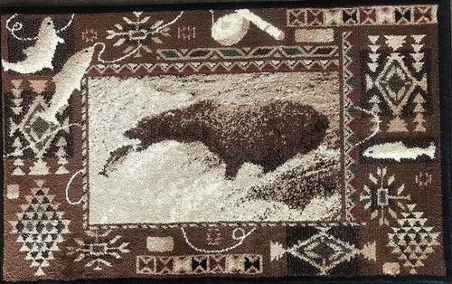 Miniatura 21 de Alfombra de pasillo estilo cabaña, estilo rústico, nativo americano, occidental, oso, alce, ciervo, vida silvestre, cabaña, diseño nativo 386