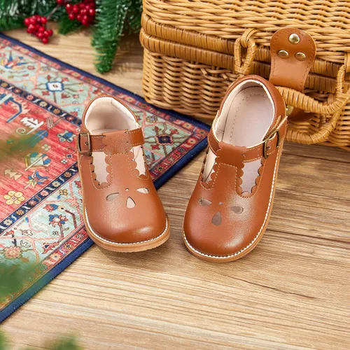 Miniatura 8 de GINFIVE Zapatos de vestir para niñas pequeñas, zapatos planos para la escuela Mary Janes