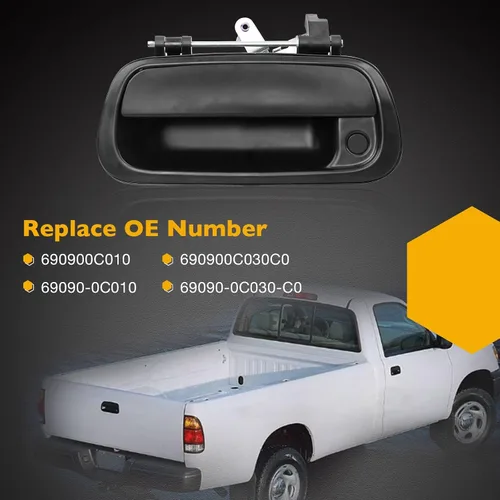 Miniatura 7 de Gledewen Manija para Portón Trasero y Cerradura con Llave para 2000-2006 Toyota Tundra Reemplaza# 69090-0C010 69090-0C030-C0