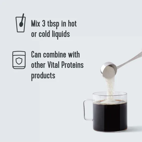 Miniatura 5 de Vital Proteins Péptidos de colágeno en polvo, 20 onzas, sin sabor + 11.5 onzas de vainilla