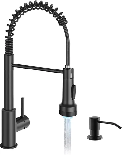 Miniatura 12 de GIMILI Grifo de agua potable negro y dorado 3 en 1 estilo comercial desplegable con filtro de una sola manija para sistema de filtración de agua