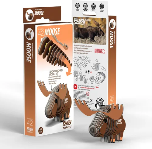 Miniatura 3 de EUGY Rompecabezas de papel 3D ecológico de alce 042 [nuevo sello]