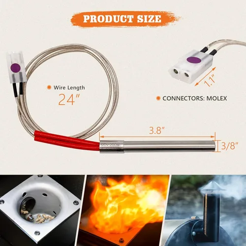 Miniatura 4 de YAOAWE Kit de repuesto para barras calientes para parrillas de pellets Traeger, piezas de repuesto para encendedor de ahumador, también compatible