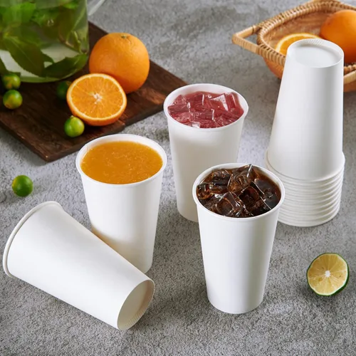 Miniatura 4 de Vplus Paquete de 500 tazas de café de papel de 16 onzas, tazas de café desechables de 16 onzas con tapas, bebida fría/caliente, para el hogar