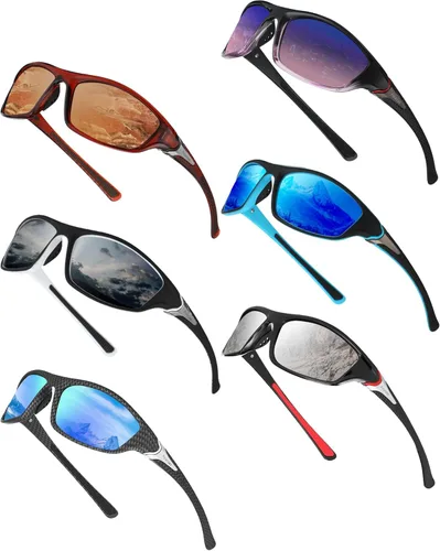 Miniatura 14 de Frienda Paquete de 6 Lentes de Sol Polarizados para Deportes para Hombre, Multipack, Se Ajustan sobre Lentes, Paquete de Lote, Set de Lentes
