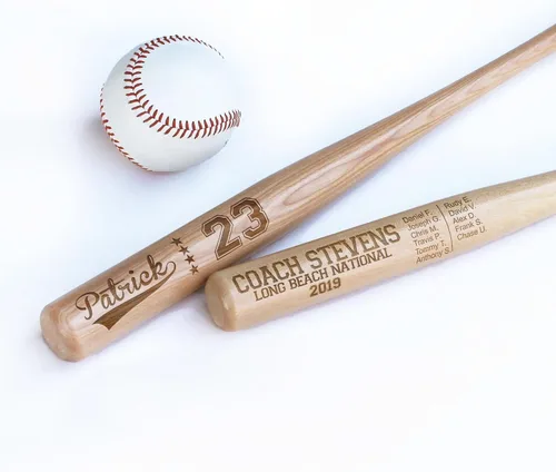 Miniatura 3 de Mini bate personalizado de 18 pulgadas, mini bate de béisbol personalizado, regalo de entrenador personalizado, regalo de equipo, pelota