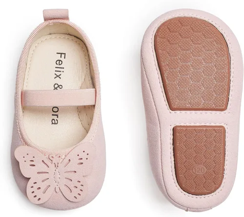 Miniatura 8 de Felix & Flora Zapatos de bebé de suela suave - Zapatos de bebé para caminar, mocasines, suela de goma, zapatos de cuna