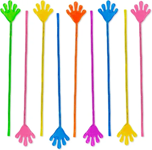 Miniatura 2 de Manos pegajosas mini de purpurina y vinilo, juguetes para niños regalos de cumpleaños, cumpleaños – 1 1/4 pulgadas (72 total)