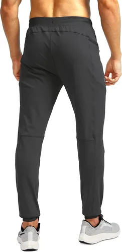 Miniatura 3 de G Gradual Pantalones deportivos para hombre con bolsillos con cremallera, elásticos, cónicos, pantalones deportivos para hombre, entrenamiento
