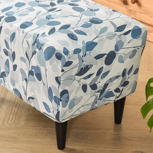 Miniatura 9 de Eco-Ancheng Funda elástica para silla, funda otomana rectangular de almacenamiento, funda otomana para reposapiés, fundas otomanas para taburete