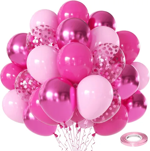 Miniatura 14 de Globos de látex de confeti negro y dorado, 50 piezas de 12 pulgadas, globos dorados metálicos y negros para decoraciones de fiesta de cumpleaños
