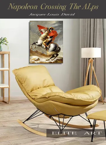 Miniatura 2 de ELITEART - Napoleón cruzando los Alpes por Jacques-Louis David pintura al óleo de reproducción giclée arte de pared impresiones en lienzo Tamaño: 20
