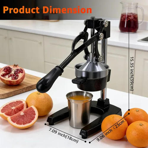 Miniatura 8 de Exprimidor manual de frutas - Exprimidor manual de frutas – Exprimidor de cítricos de hierro fundido sin esfuerzo para el hogar – Acero inoxidable