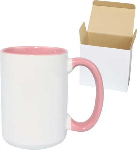 Miniatura 14 de Taza de café de cerámica de 15 onzas en caja de regalo blanca, 12 colores surtidos, caja de 12