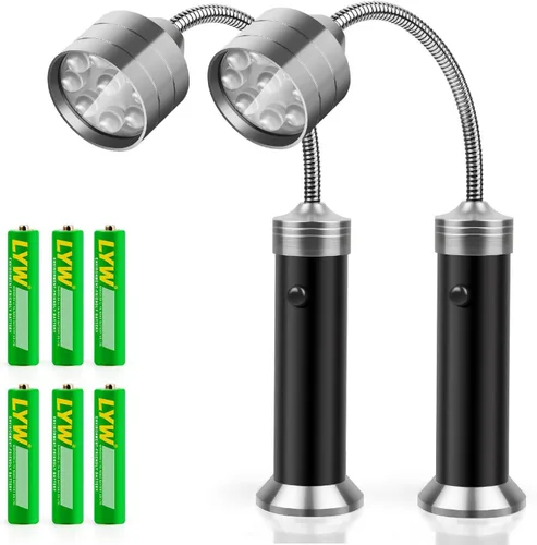 KOSIN - Luces LED para parrilla de asador con base magnética, muy brillantes, cuello de ganso flexible de 360 grados, regalos para hombres, papá,