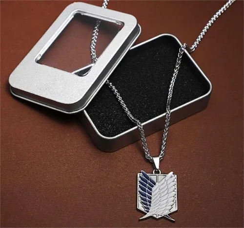Miniatura 5 de MeganJDesigns Collar con dije de personaje de anime, alas de la libertad, para niños y niñas, fanáticos del anime, Zinc, No es una piedra preciosa