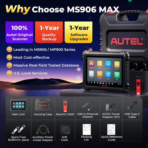 Miniatura 9 de Autel MaxiSys MS906 MAX escáner, 2026 MS906MAX actualización de MS906 PRO MS906BT MP900BT MS908S, codificación ECU de nivel OE, más de 3000 pruebas