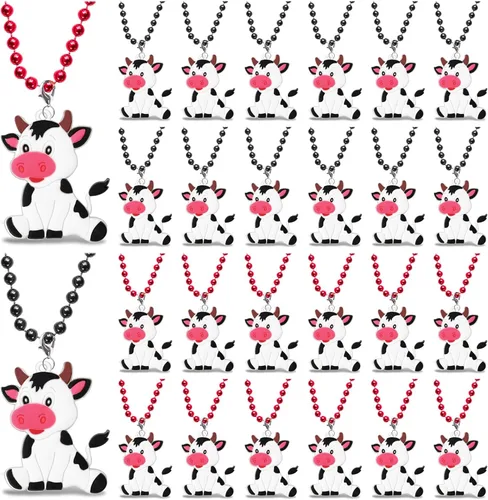 Miniatura 8 de CiciBear Paquete de 24 llaveros de vaca para decoración de fiesta para invitados, fiesta temática de vaca, animales de granja, baby shower, fiesta