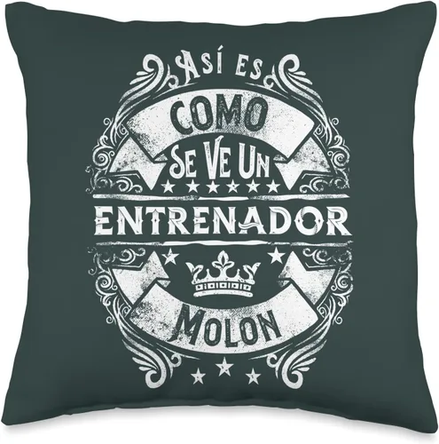 Regalo Entrenador futbol baloncesto personal Un Entrenador Molon Divertido Humor para Hombre - Cojín de fútbol, 16 x 16, multicolor