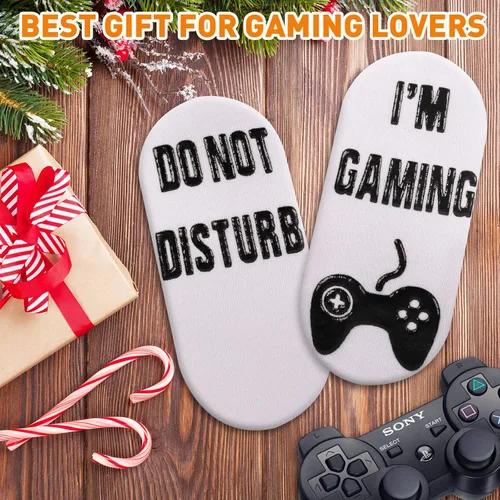 Miniatura 3 de QAPIZM Do Not Disturb I'M Gaming Socks, Men Gifts Ideas Valentines Day Kids Valentine Boy Gamer Sock Gift for Mens Dad Father