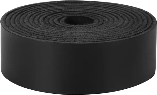 Miniatura 2 de Ringsun Tiras planas de cuero de 1 pulgada de ancho para manualidades, tiras de cuero de grano completo para cordones de manualidades, herramientas