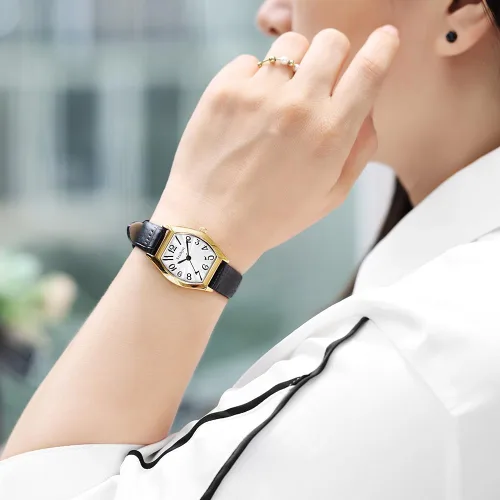 Miniatura 5 de Reloj Szaikyri en Forma de Barril para Mujeres con Números Árabes Fáciles de Leer, Reloj de Vestir para Damas