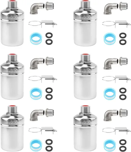 Miniatura 13 de 2 Pack Water Float Valve,1/2" to 3/4'' 1'' 304 Stainless Steel Fully Automatic Water Level Controller Float Valve