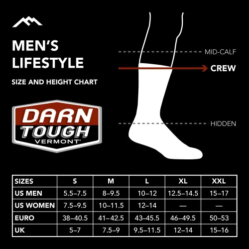 Miniatura 4 de DARN TOUGH (6033) Oxford Crew - Calcetines ligeros para hombre