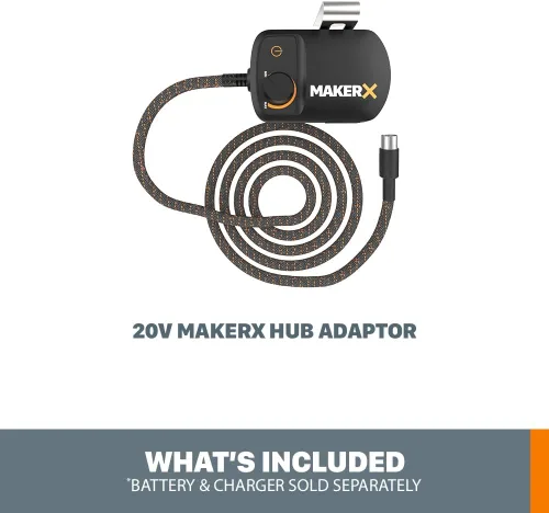 Miniatura 8 de Worx WA7151 20V MAKERX HubX Fuente de alimentación y adaptador de herramienta con puerto USB