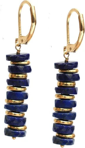 Miniatura 14 de Pendientes colgantes de cuentas naturales ligeros hechos a mano con cristales de joyería hipoalergénica sin manchas chapados en oro, joyería