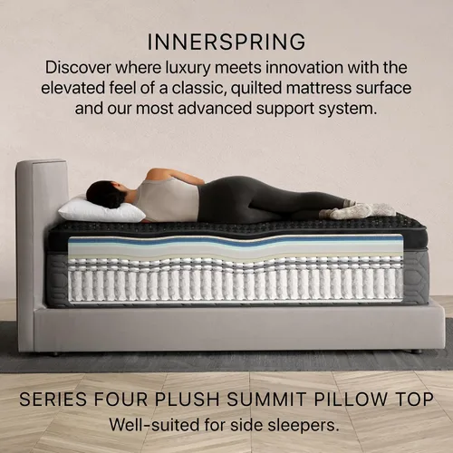 Miniatura 11 de Beautyrest Black Series Four - Colchón matrimonial de felpa Summit de 17.25 pulgadas, transpirable, refrescante y con soporte, certificado
